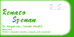 renato szeman business card