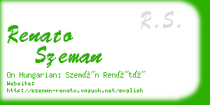 renato szeman business card